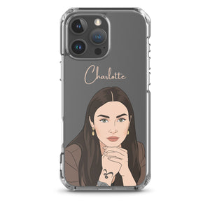 Cartoon Portrait Clear Case for iPhone