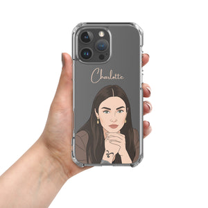 Cartoon Portrait Clear Case for iPhone