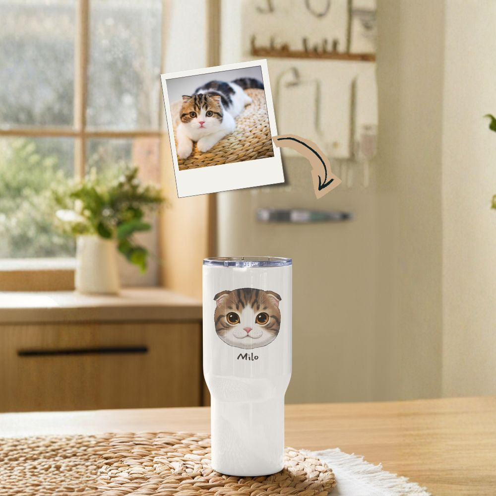 Travel mug with a handle