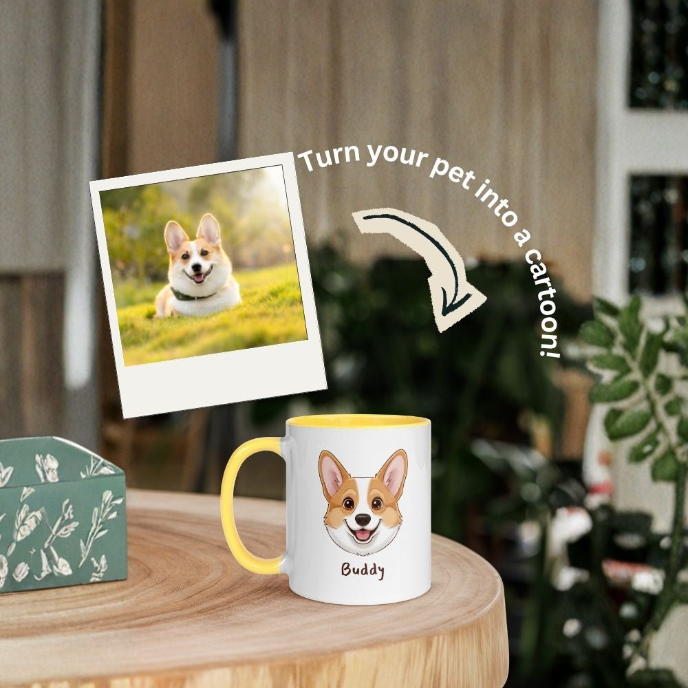Cartoon Pet Mug with Color Inside